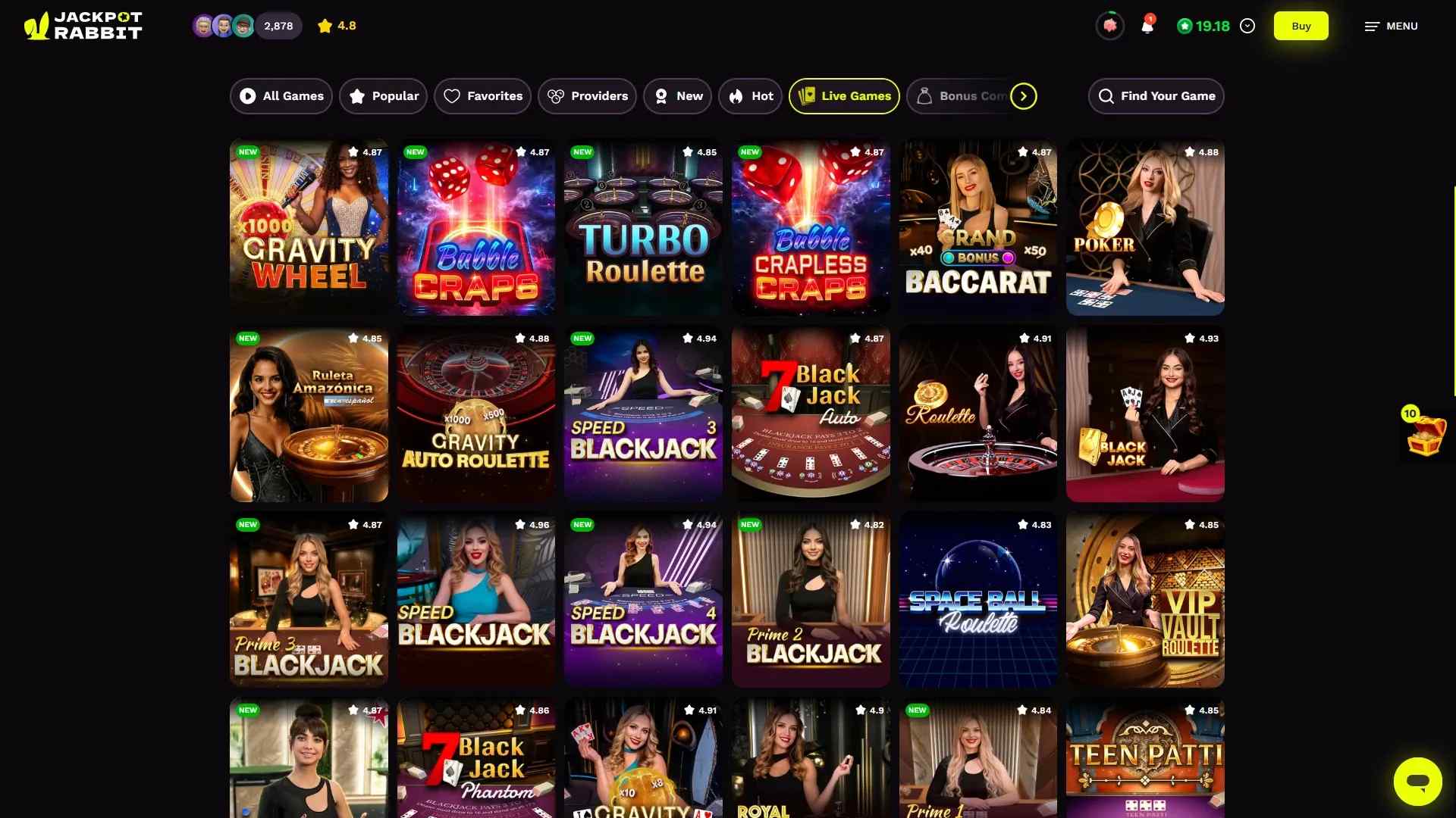 Live casino